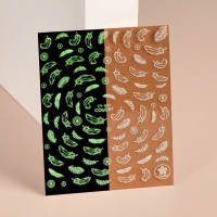 Наклейки для ногтей «Воздушые перья», флуоресцентные, цвет белый Наклейки для ногтей «Воздушые перья», флуоресцентные, цвет белый