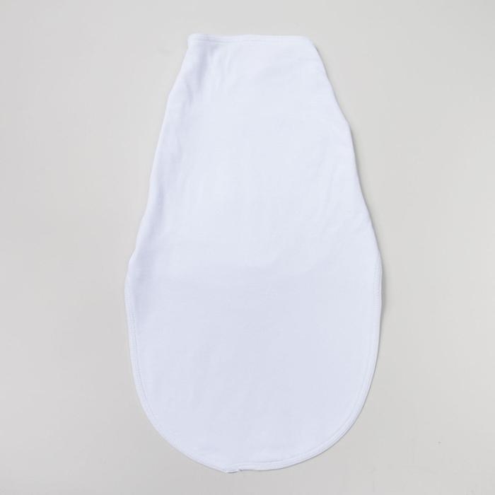 Пеленка-кокон на липучках, рост 50-62 см, кулирка, цвет белый 1139