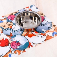 Коврик под миску «Сытый котик» 43х28 см Коврик под миску «Сытый котик» 43х28 см