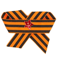Брошь &laquo;Победа&raquo; бант со звездой