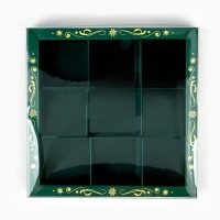 Коробка под 9 конфет с ячейками &laquo;Новогодняя сказка&raquo;, 14.5 х 14.5 х 3 см, Новый год