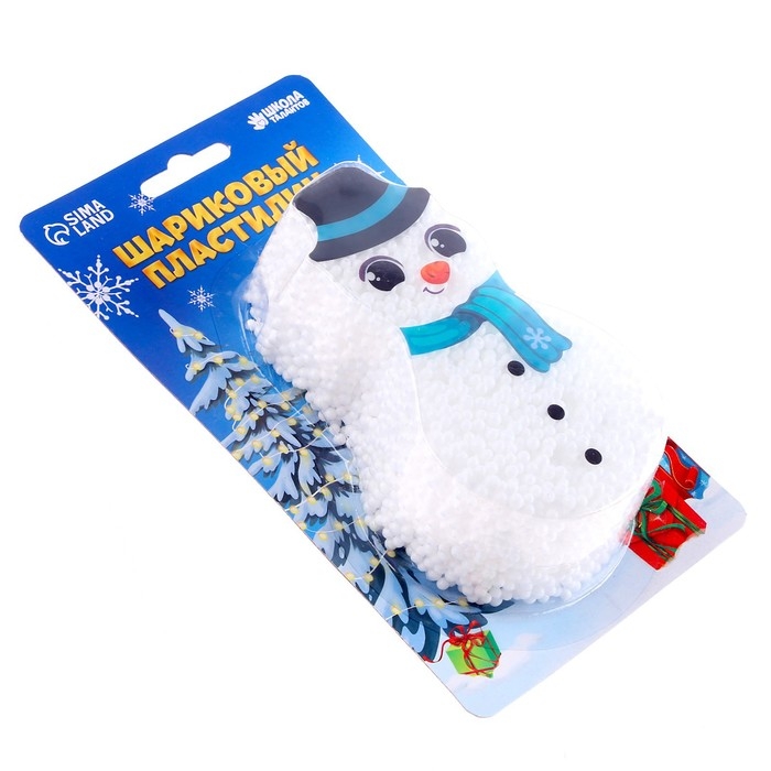 Новый год! Шариковый пластилин крупнозернистый &laquo;Снеговик&raquo;, 6,3 г