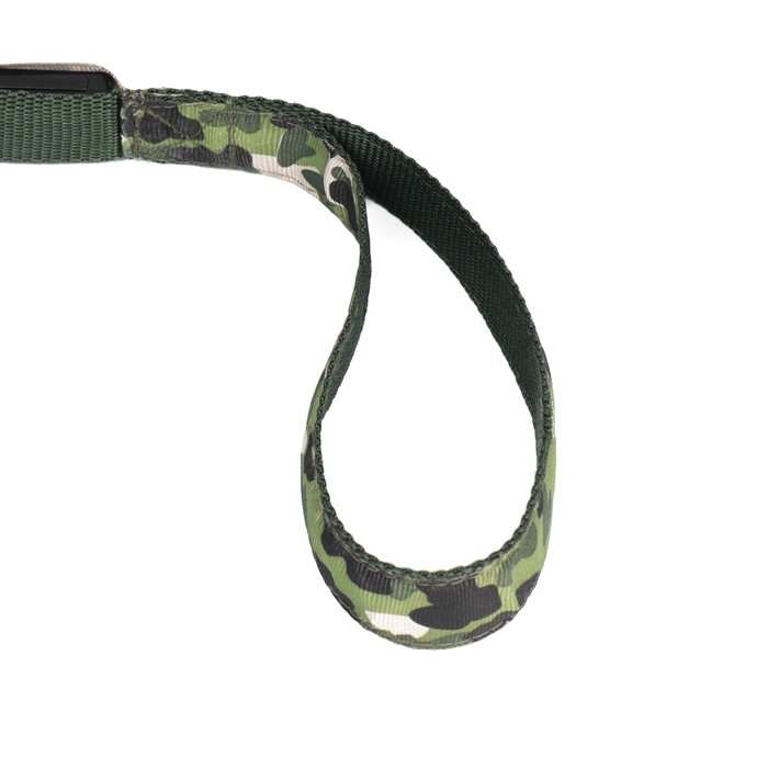 Поводок с подсветкой Милитари 3 режима свечения, 120 х 2,5 см, хаки Поводок с подсветкой Милитари 3 режима свечения, 120 х 2,5 см, хаки