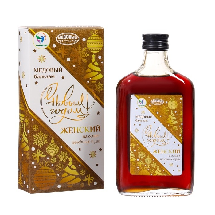 Новый год. Новогодний медовый бальзам алтайский Новый год. Новогодний медовый бальзам алтайский "Женский", 250 мл