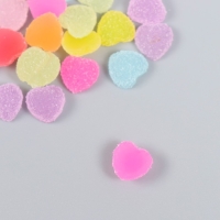 Декор для творчества пластик "Сердечки-мармелад" набор 30 шт МИКС 1х1х0,5 см