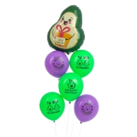 Набор воздушных шаров &laquo;Аво. С Днём Рождения&raquo;, фольга, латекс, 6 шт.