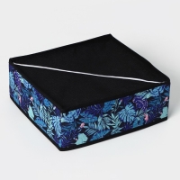 Органайзер для хранения белья Доляна &laquo;Тропики&raquo;, 16 ячеек, 27&times;25&times;10 см, цвет синий