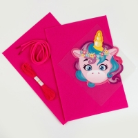 Набор для создания сумки из фетра &laquo;Волшебный единорог&raquo;, с термонаклейкой