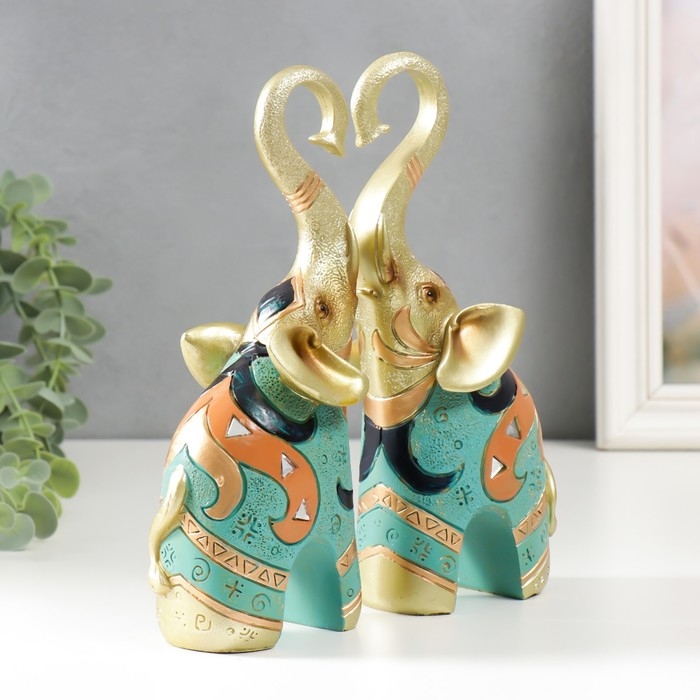 Сувенир полистоун Сувенир полистоун "Африканский слон" набор 2 шт 6х17х21 см