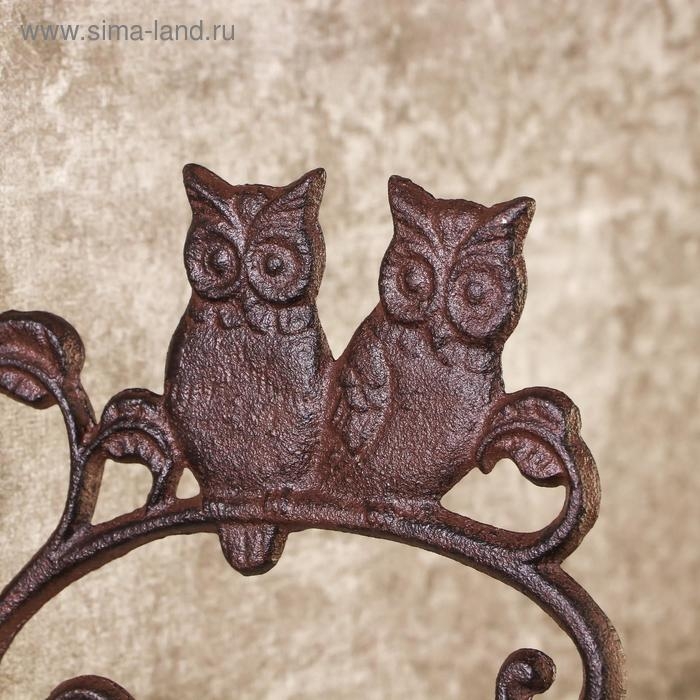 Колокол сувенирный металл Колокол сувенирный металл "Два филина на ветке" 21х16х10 см