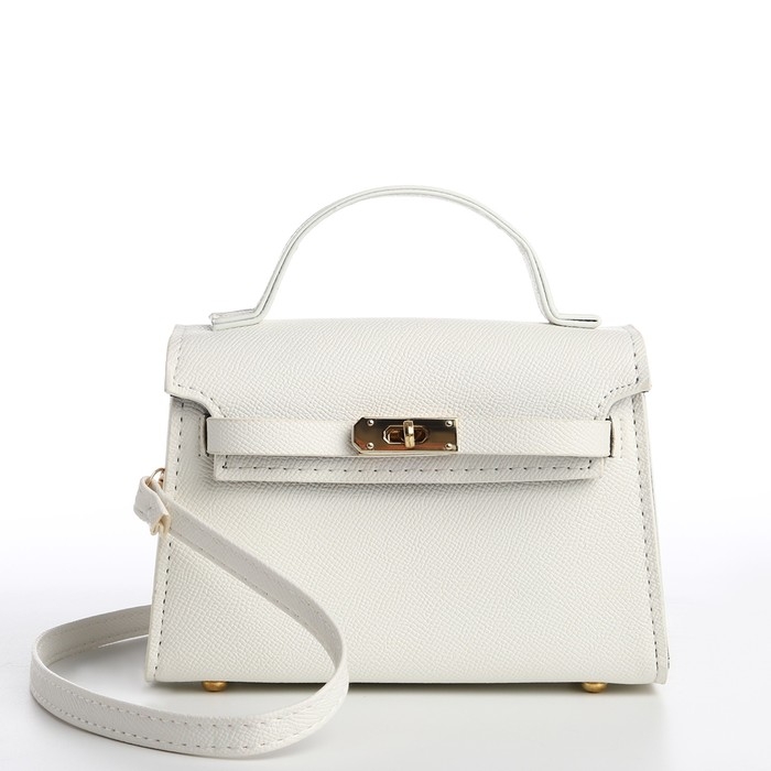 Сумка женская-мессенджер, цвет белый 19*13*7 см