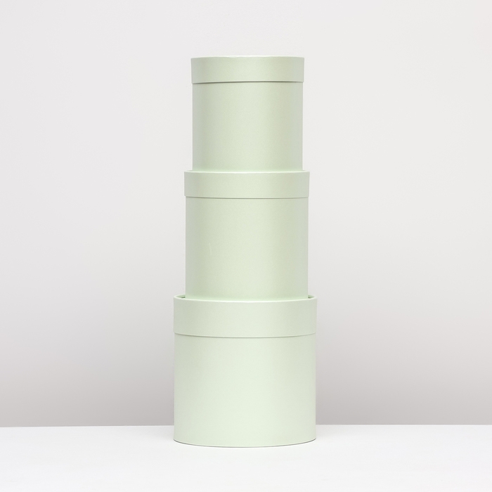 Набор коробок 3 в 1 без окна, мятный 21 х 21 - 16 х 16 см