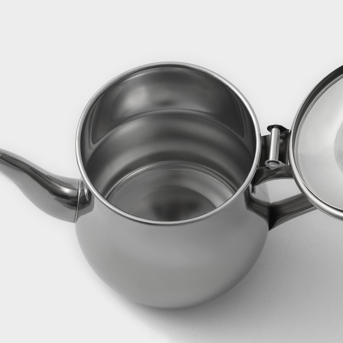 Чайник заварочный из нержавеющей стали «Султан», 700 мл, 201 сталь, цвет хромированный Чайник заварочный из нержавеющей стали «Султан», 700 мл, 201 сталь, цвет хромированный