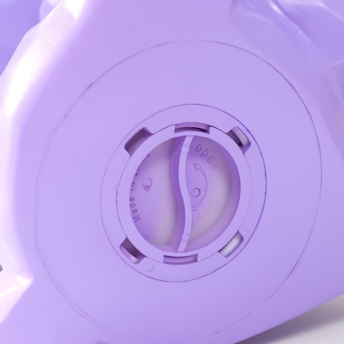 Копилка пластик Копилка пластик "Медвежонок с сердцем" сиреневый 14,5х14х17 см