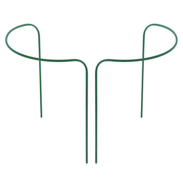 Кустодержатель, d = 80 см, h = 90 см, ножка d = 1 см, металл, набор 2 шт., зелёный