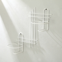 Подвес для кашпо, настенный, d = 16 см, белый, &laquo;Прямая-2&raquo;