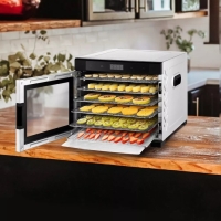 Сушилка для овощей и фруктов Kitfort KT-1963, 600 Вт, 6 ярусов, чёрно-серебристая Сушилка для овощей и фруктов Kitfort KT-1963, 600 Вт, 6 ярусов, чёрно-серебристая