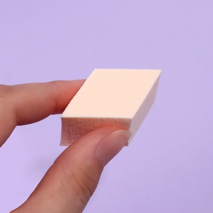 Спонжи для макияжа &laquo;Ромбы&raquo;, набор - 10 шт, 4,5 &times; 2,5 см, цвет бежевый