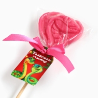 Новый год! Леденец в форме змеи &laquo;Талисман счастья&raquo;, вкус клубника, 24 г