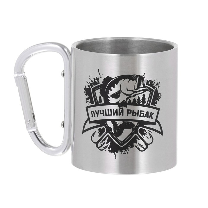 Термокружка, 180 мл, Карабин "Путешествие", 7.5 х 10.5 см