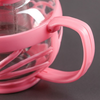 Чайник стеклянный заварочный «Флора», 700 мл, с металлическим ситом, цвет МИКС Чайник стеклянный заварочный «Флора», 700 мл, с металлическим ситом, цвет МИКС