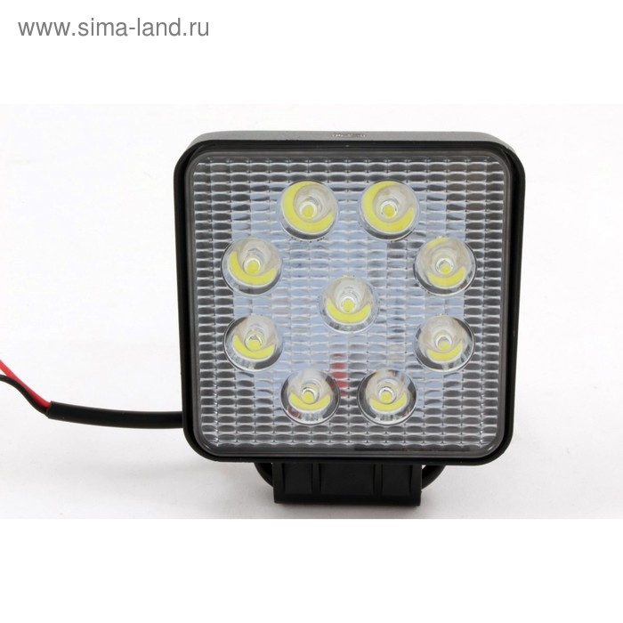 Фара светодиодная OFF ROAD, KS-WSQ009S (SLIM), 9 диодов, 27 Вт, направленный свет, алюминиевый корпус, пылевлагозащищенный, 105х28х125 мм, 12/24 В Фара светодиодная OFF ROAD, KS-WSQ009S (SLIM), 9 диодов, 27 Вт, направленный свет, алюминиевый корпус, пылевлагозащищенный, 105х28х125 мм, 12/24 В