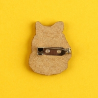 Значок деревянный &laquo;Хомяк &raquo;, серия мемы , 2,6 х 3,3 см