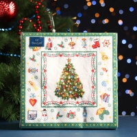 Новый год. Салфетки бумажные "Art Bouquet" Новогодняя сказка на белом, 3 слоя,33x33, 20 листов Новый год. Салфетки бумажные "Art Bouquet" Новогодняя сказка на белом, 3 слоя,33x33, 20 листов