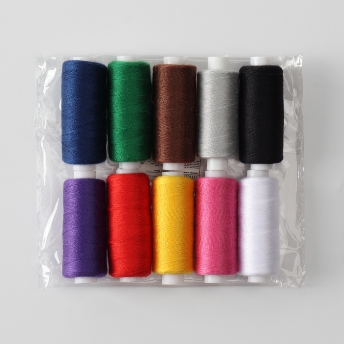 Набор ниток «Радуга», 40/2, 300 м, 10 шт, разноцветный Набор ниток «Радуга», 40/2, 300 м, 10 шт, разноцветный