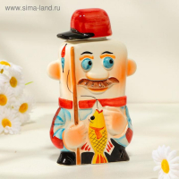 Штоф фарфоровый &laquo;Рыбак&raquo;, 0.35 л, в упаковке книге