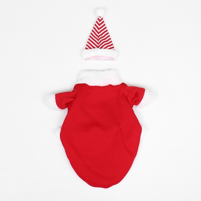 Новый год. Новогодний костюм для собак "Клаус", размер XL (ДС 40, ОГ 50 см)