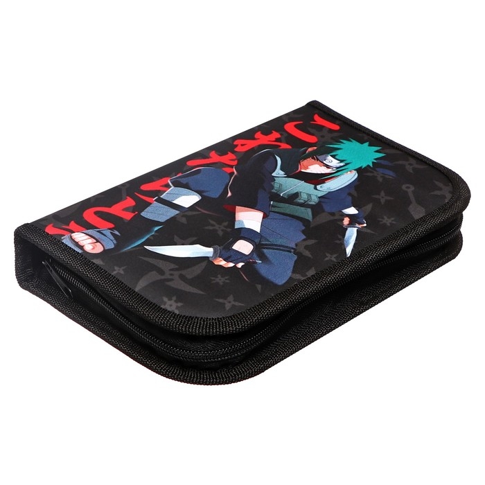 Пенал 1 секция, 130 х 210 х 40 мм, 2 откидные планки, тканевый, Calligrata TOP, Content Пенал 1 секция, 130 х 210 х 40 мм, 2 откидные планки, тканевый, Calligrata TOP, Content "Аниме клинок"
