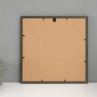 Фоторамка пластик "МИРАМ" 30х30 см, 636477-33, чёрный с серебром (пластиковый экран)