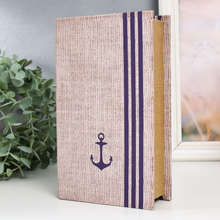 Сейф-книга дерево кожзам Сейф-книга дерево кожзам "Якорь" 21х13х5 см