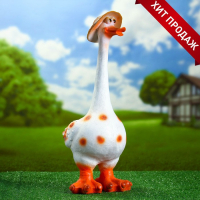 Садовая фигура "Гусь в шляпе малый" 51х25 см Садовая фигура "Гусь в шляпе малый" 51х25 см