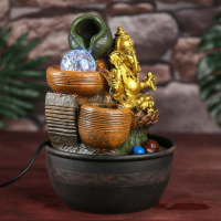 Фонтан настольный от сети "Ганеша у водопада с кувшином" 28х19х19 см Фонтан настольный от сети "Ганеша у водопада с кувшином" 28х19х19 см