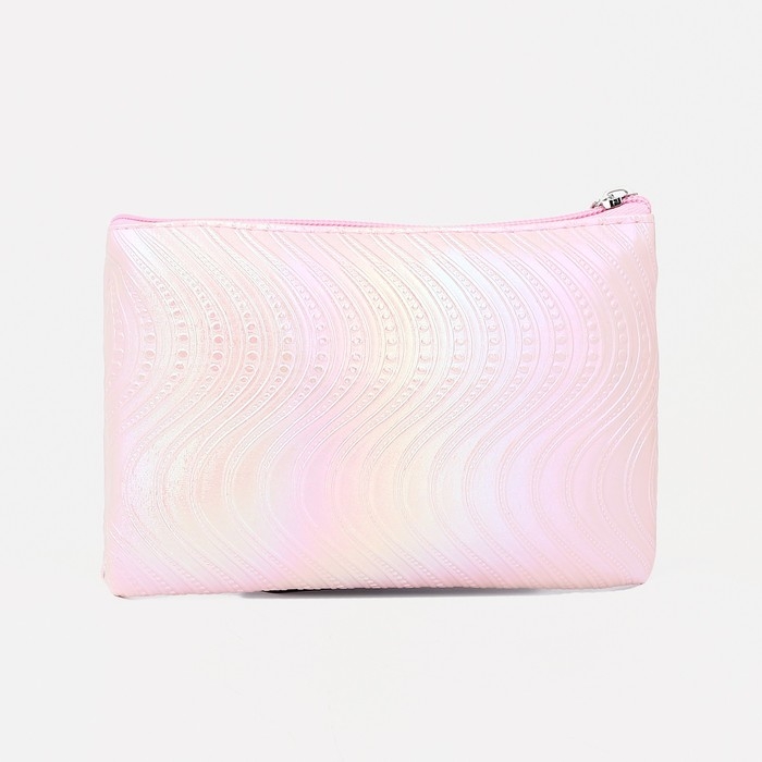 Набор косметичек 2 в 1 на молниях, цвет розовый