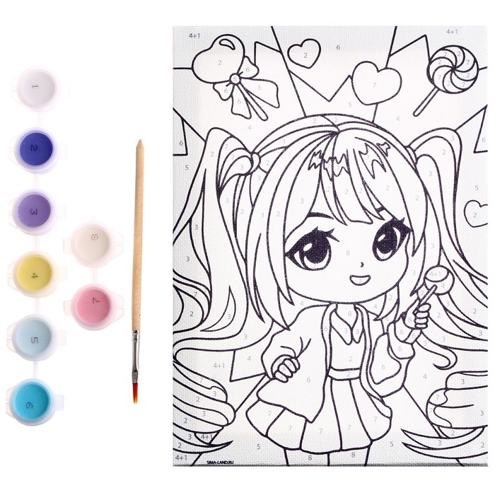 Картина по номерам для детей &laquo;Сладкое настроение&raquo;, 21 х 15 см