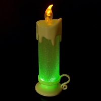 Свеча светодиодная &laquo;Подсвечник&raquo;, переливается разными цветами, цвет белый