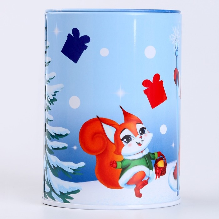 Копилка на новый год для декорирования стразами и фольгой &laquo;Дедушка и зверята&raquo;, новогодний набор для творчества