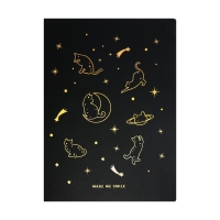 Скетчбук А4, 26 черных листов, "Котик на луне", плотность 110 гр., МИКС Скетчбук А4, 26 черных листов, "Котик на луне", плотность 110 гр., МИКС