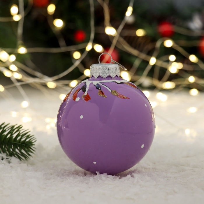 Шар Шар "Воробей зимний", 80 мм., в подарочной упаковке