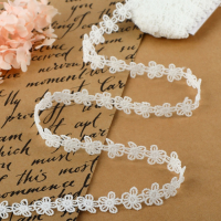 Кружево гипюровое, 15 мм × 14 ± 1 м, цвет белый Кружево гипюровое, 15 мм × 14 ± 1 м, цвет белый