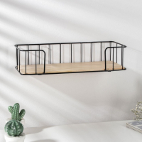 Полка Доляна &laquo;Санни&raquo;, 7,8&times;34,7&times;13 см, цвет чёрный