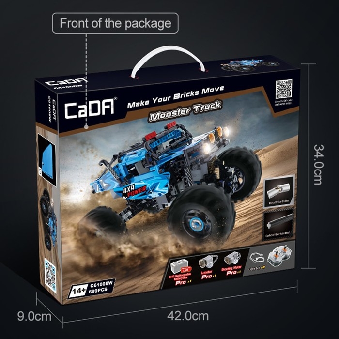 Конструктор радиоуправляемый «Монстртрак», 699 деталей Конструктор радиоуправляемый «Монстртрак», 699 деталей