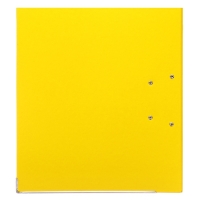 Папка-регистратор А4, 75 мм, Calligrata, ПВХ, тиснение "лен", металлическая окантовка, карман на корешок, собранная, желтая, микс Папка-регистратор А4, 75 мм, Calligrata, ПВХ, тиснение "лен", металлическая окантовка, карман на корешок, собранная, желтая, микс