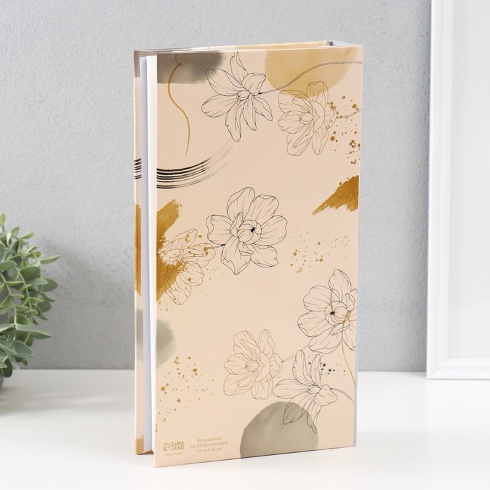 Фотоальбом на 300 фото 10х15 см "Цветы. Винтаж" 33,5х17,5х5 см