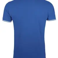 Рубашка поло мужская Pasadena Men 200 с контрастной отделкой ярко-синяя с белым, размер M Рубашка поло мужская Pasadena Men 200 с контрастной отделкой ярко-синяя с белым, размер M