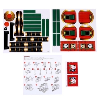 Деревянный конструктор «Новогодний поезд», 7,5х30х10 см, 108 деталей, батарейки, наклейки, гирлянда, 6+ Деревянный конструктор «Новогодний поезд», 7,5х30х10 см, 108 деталей, батарейки, наклейки, гирлянда, 6+
