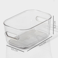 Контейнер для хранения LaDо́m, 14,5&times;9,5х6,3 см, цвет прозрачный